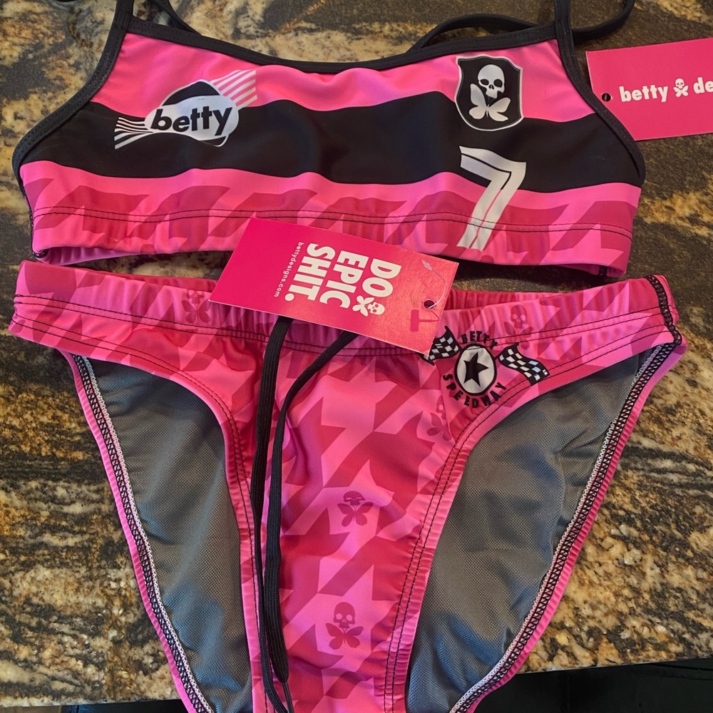 Betty Designs speedway bikini. Brand new with tags, size small.